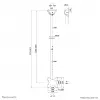 Suporte de teto Neomounts CL35-340BL12 peso máximo 50 kg para ecrãs de 23–42
