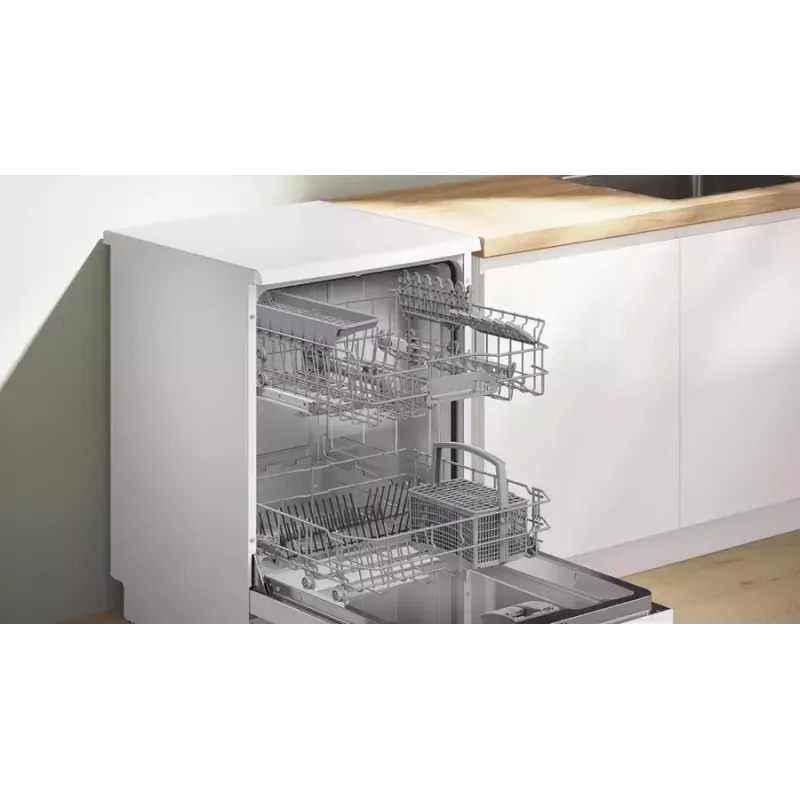 Máquina de lavar louça independente Bosch Série 2 SMS2ITW09E — 13 conjuntos de louça, 46 dB, 60 cm, secagem por permutador de calor