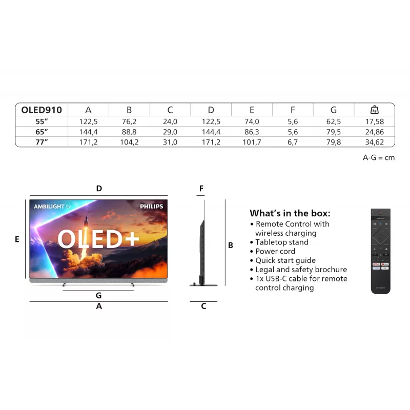 TV Philips 55OLED910/12 139,7 cm (55 polegadas) 4K Ultra HD Smart-TV WLAN Metálico