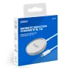 Carregador sem fios de interior para telemóveis SAVIO LA-11, Qi 1.2, 15 W, branco, 55×55×5 mm