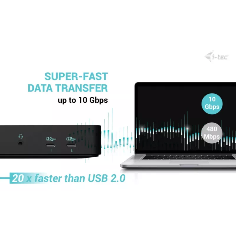 Docking station I-tec USB-C Intelligent Triple Display + Power Delivery 100W
