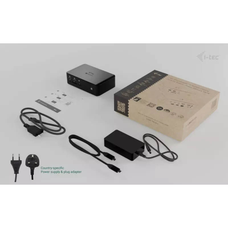 Docking station i-tec Thunderbolt5 Quattro Display, 5x USB, 2,5 GLAN + Power Delivery 140W