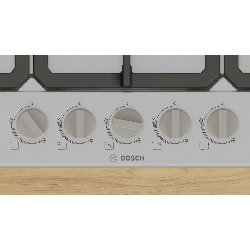 Placa de fogão Bosch Serie 4 PGQ7B5K90 aço inoxidável de encastrar 75 cm gás 5 zonas