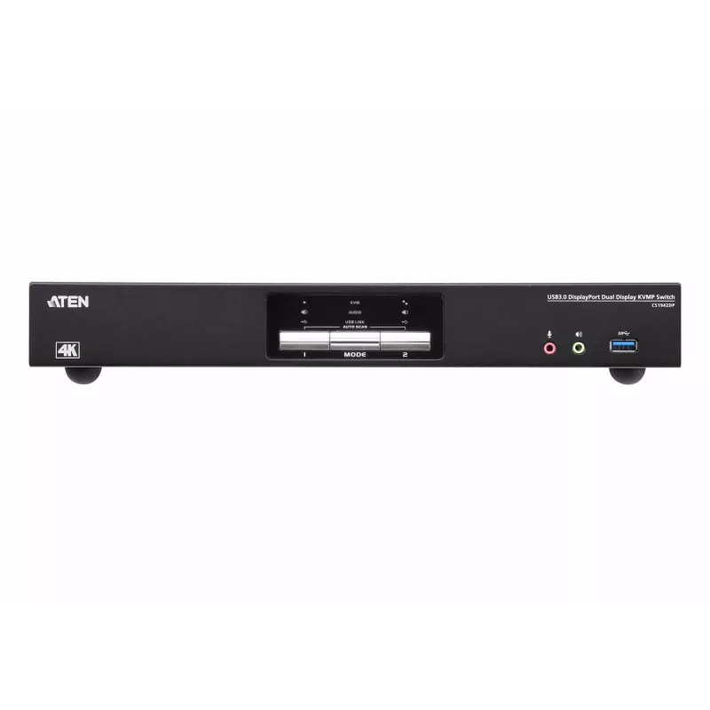 Comutador KVMP ATEN 2P USB3.0 DisplayPORT Dual View