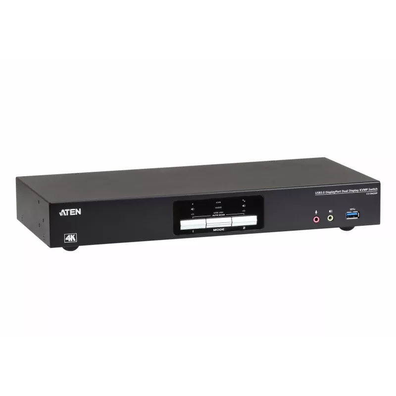 Comutador KVMP ATEN 2P USB3.0 DisplayPORT Dual View