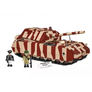 Blocos de construção Cobi Panzer VIII Maus kit de montagem escala 1:35 COBI-3138, réplica detalhada de veículo militar