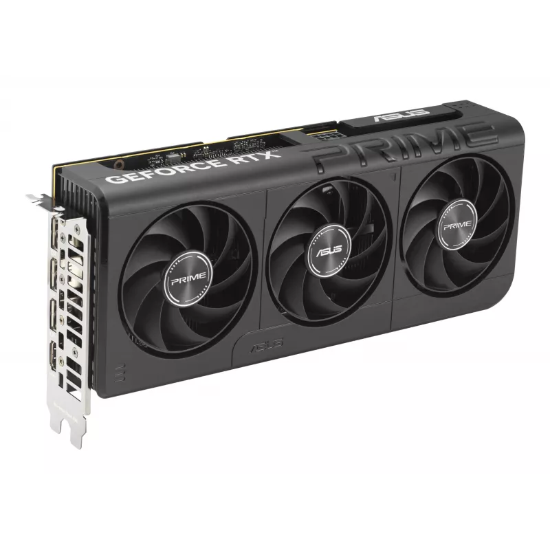 Placa gráfica ASUS GeForce RTX 5060 — 8 GB GDDR7, 128-Bit, PCIe 5.0, 3x DisplayPort 2.1b + 1x HDMI 2.1b, 2595 MHz OC, 3 ventoinhas, 268,3 mm