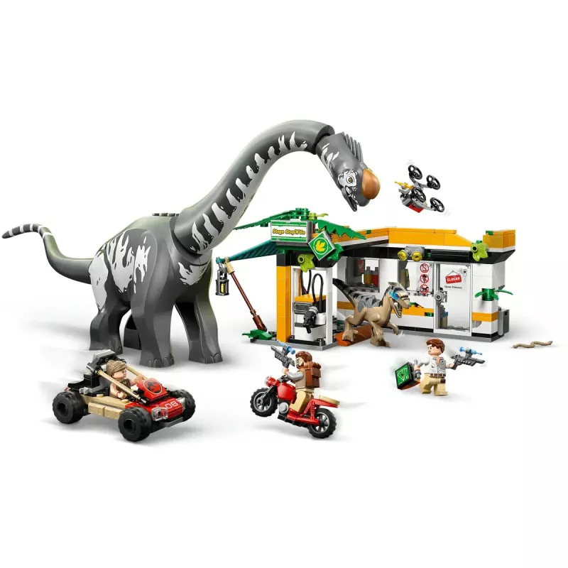Conjunto LEGO Jurassic World 76973 — Raptor & Titanosaurus com 3 figuras, 582 peças, a partir dos 7 anos