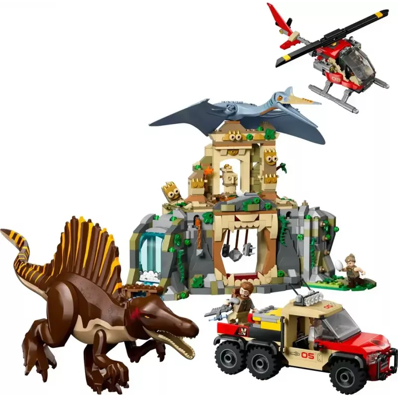 LEGO Jurassic World Air Mission com Quetzalcoatlus e Spinosaurus 76976 – 984 peças, 4 minifiguras, idade 8+