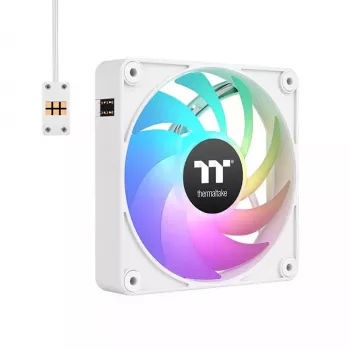 Ventoinha de refrigeração para PC Thermaltake CT120 EX ARGB Sync branco pack de 3