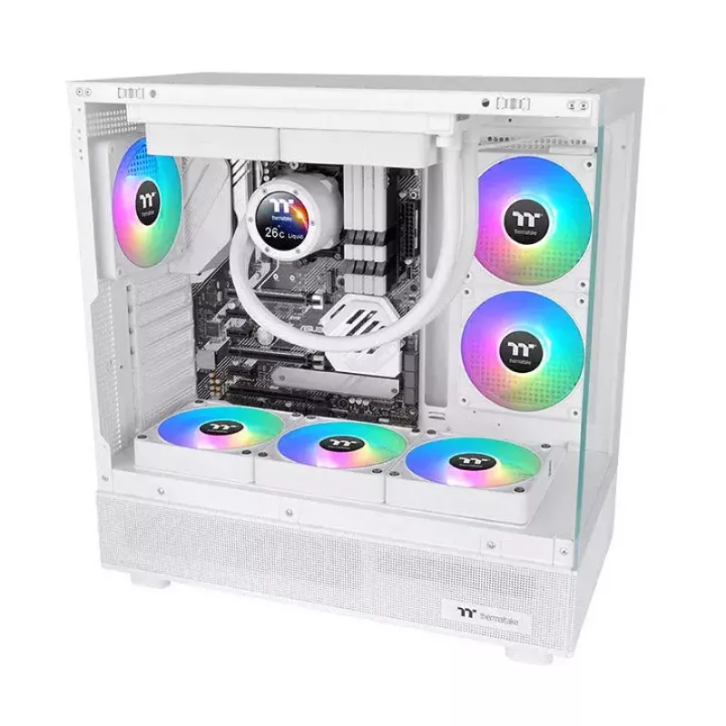Ventoinha de refrigeração para PC Thermaltake CT140 EX ARGB Sync branco (pack de 3)