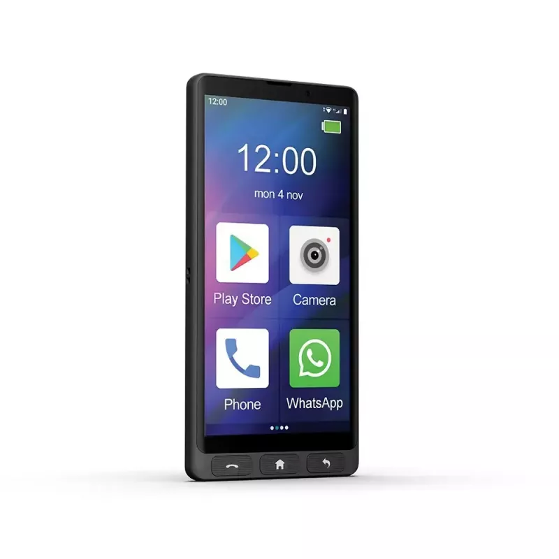 MAXCOM MS601 4G smartphone para seniores, 6 polegadas, 4GB/64GB, Android 14, preto