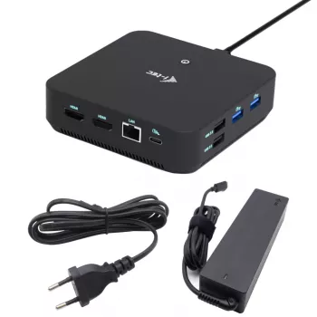 Docking station i-tec USB-C DP Dual HDMI com Power Delivery 100 W + carregador universal 100 W