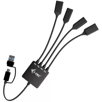 Hub de cabos i-tec USB-C/USB-A 4 portas (2x USB-C, 2x USB-A)