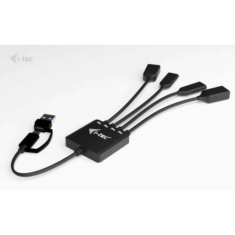 Hub de cabos i-tec USB-C/USB-A 4 portas (2x USB-C, 2x USB-A)