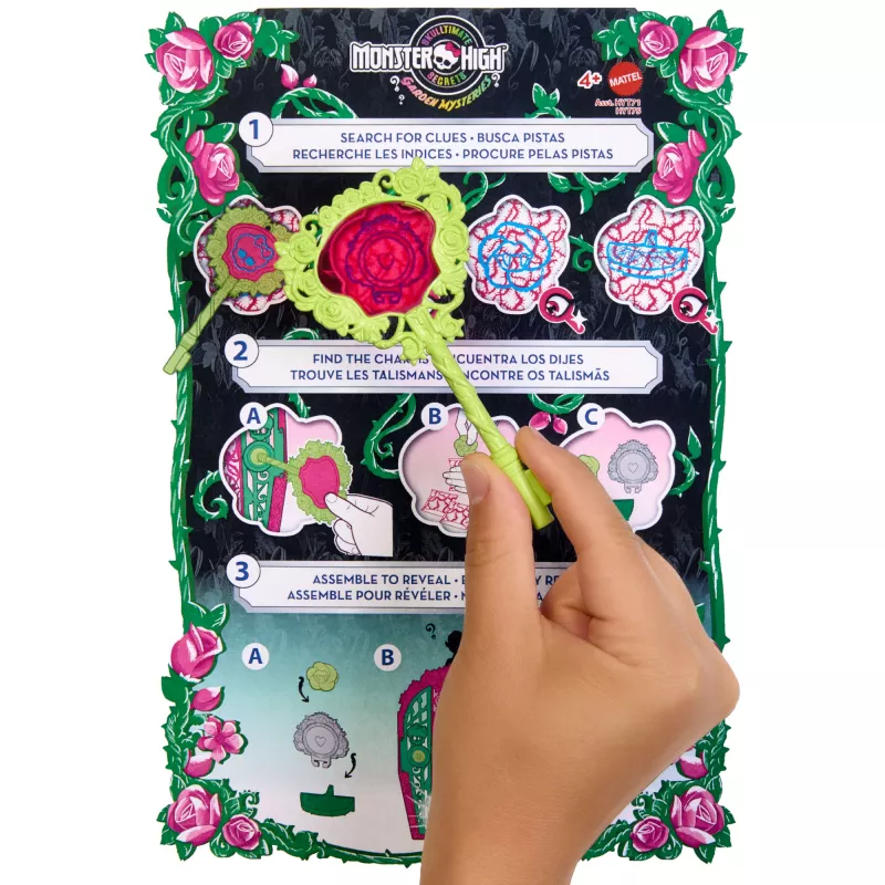 Conjunto de brincar Monster High Skulltimate Secrets Garden Mysteries, boneca Venus McFlytrap com mais de 19 surpresas