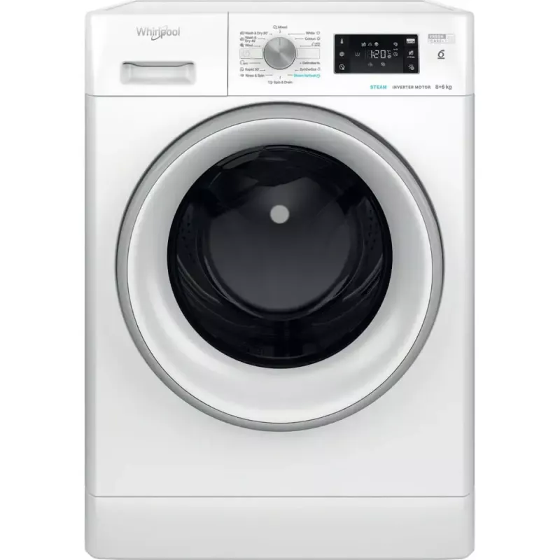Máquina de lavar e secar WHIRLPOOL FFWDB 864489 SV EE de carregamento frontal 6 kg 1400 rpm branca