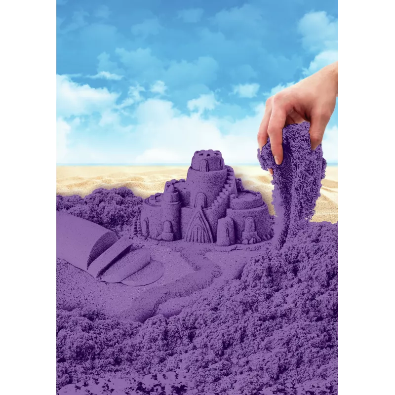 Kinetic Sand, 2 libras de areia de brincar roxa, brinquedos sensoriais moldáveis para crianças, saco reutilizável (a embalagem pode variar), a partir dos 3 anos