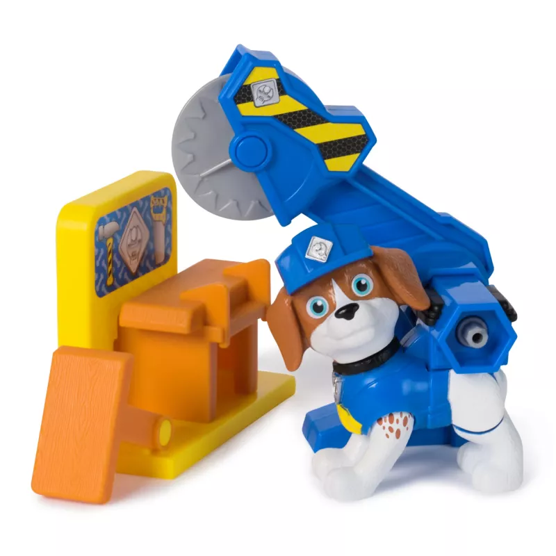 Conjunto de figuras sortidas Rubble & Wheeler Power Tool Pups com 2 ferramentas e 2 acessórios de construção, a partir dos 3 anos