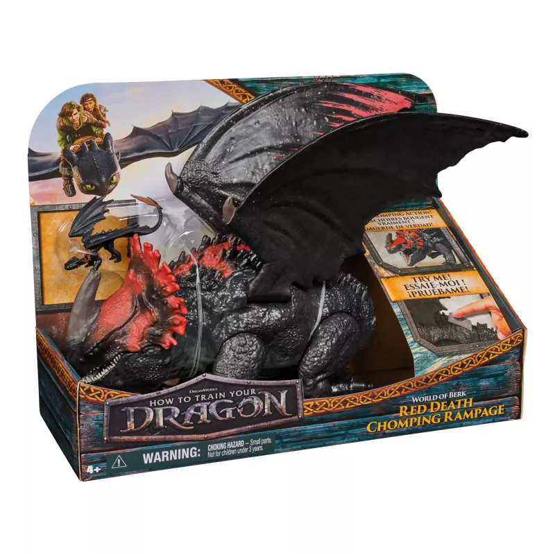 Spin Master 6072650 Como Treinar o Teu Dragão: figura do dragão Morte Vermelha com mini Desdentado, a partir dos 4 anos