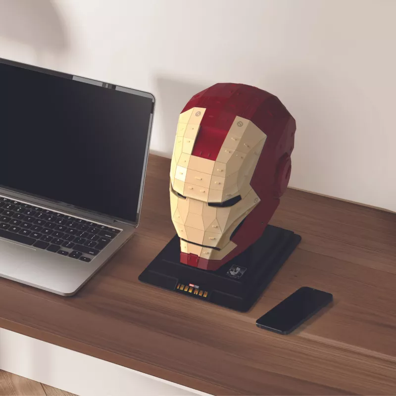 Spinmaster 4D Build Marvel Iron Man conjunto de construção 96 peças