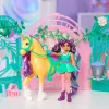 Unicorn Academy, boneca Ava & conjunto de brincar estábulo de folhas com mudança de cor, ideia de presente de Páscoa, 15 acessórios, bonecas & brinquedo de unicórnio para raparigas a partir dos 4 anos