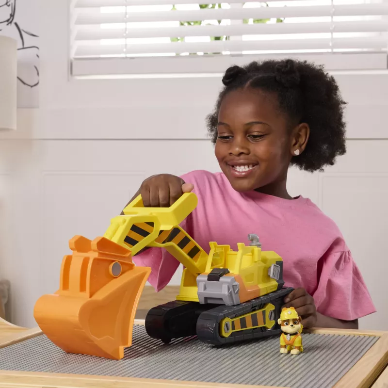 Rubble & Crew Buldózer de ferramentas definitivo do Rubble, camião de brincar com figura de ação, brinquedo infantil PAW Patrol para rapazes e raparigas a partir dos 3 anos