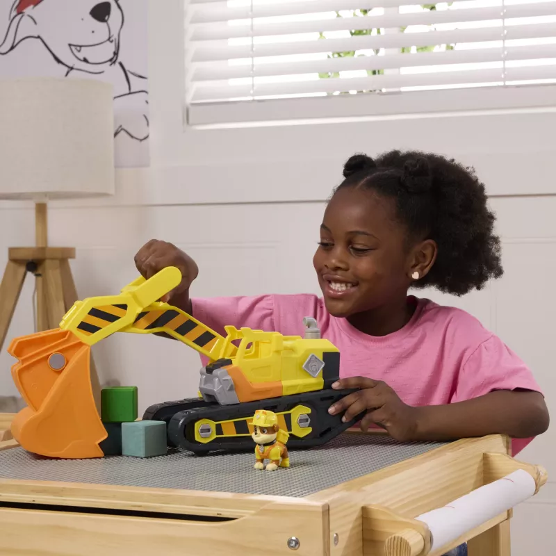 Rubble & Crew Buldózer de ferramentas definitivo do Rubble, camião de brincar com figura de ação, brinquedo infantil PAW Patrol para rapazes e raparigas a partir dos 3 anos