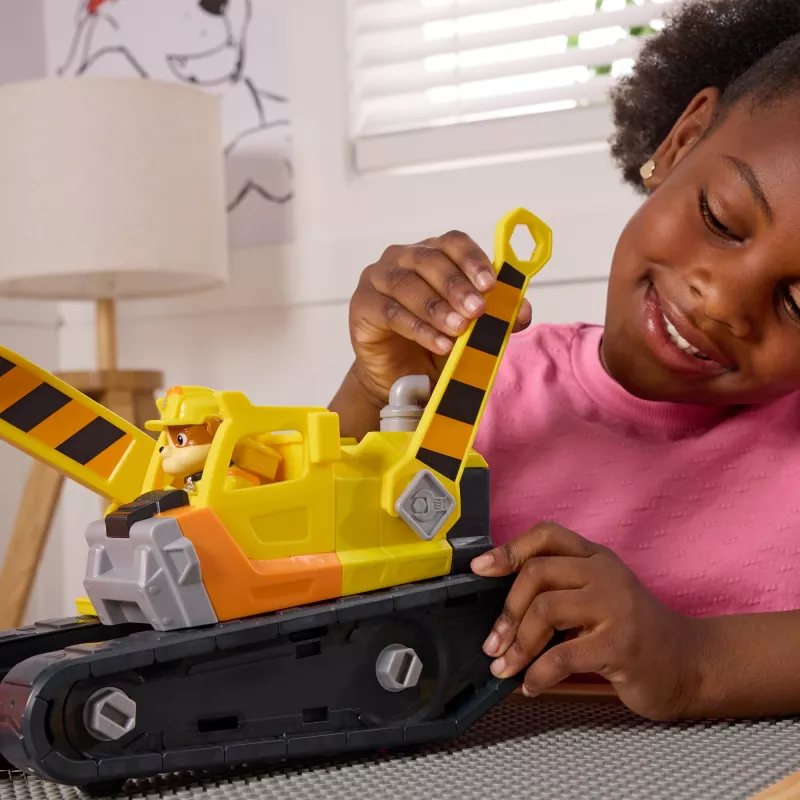 Rubble & Crew Buldózer de ferramentas definitivo do Rubble, camião de brincar com figura de ação, brinquedo infantil PAW Patrol para rapazes e raparigas a partir dos 3 anos