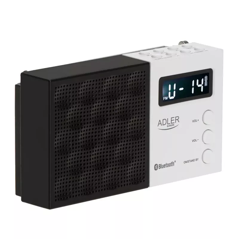 Rádio digital Adler AD 1908 PLL AM/FM com função de alarme