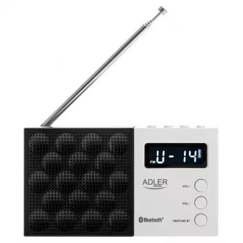 Rádio digital Adler AD 1908 PLL AM/FM com função de alarme