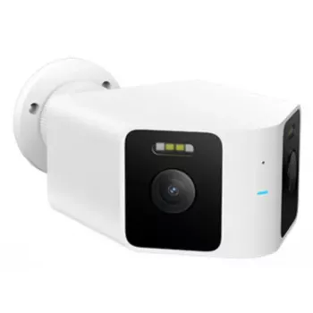 Câmara de vigilância IP Xiaomi CW100 Dual — exterior tipo bullet, 3 MP (2304×1296), Wi-Fi, montagem em teto/parede, rotação 0–360°, LEDs infravermelhos/luz branca, visão noturna 10 m