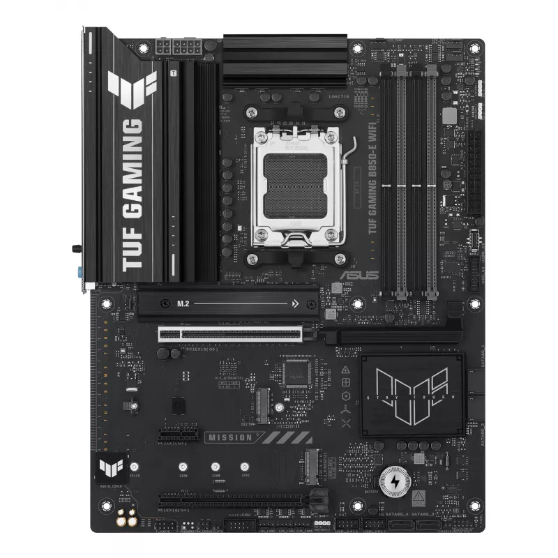 Placa-mãe ASUS TUF GAMING B850-E WIFI, AMD B850, socket AM5, ATX, DDR5, 4x DIMM, 3x M.2, Wi‑Fi 6E, LAN 2,5Gb