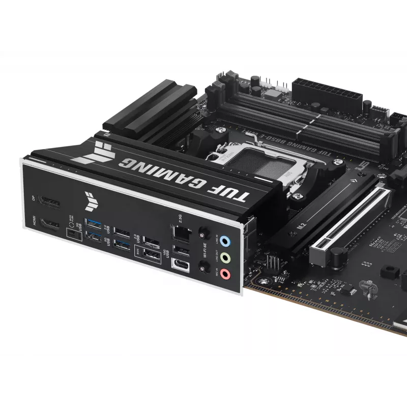 Placa-mãe ASUS TUF GAMING B850-E WIFI, AMD B850, socket AM5, ATX, DDR5, 4x DIMM, 3x M.2, Wi‑Fi 6E, LAN 2,5Gb