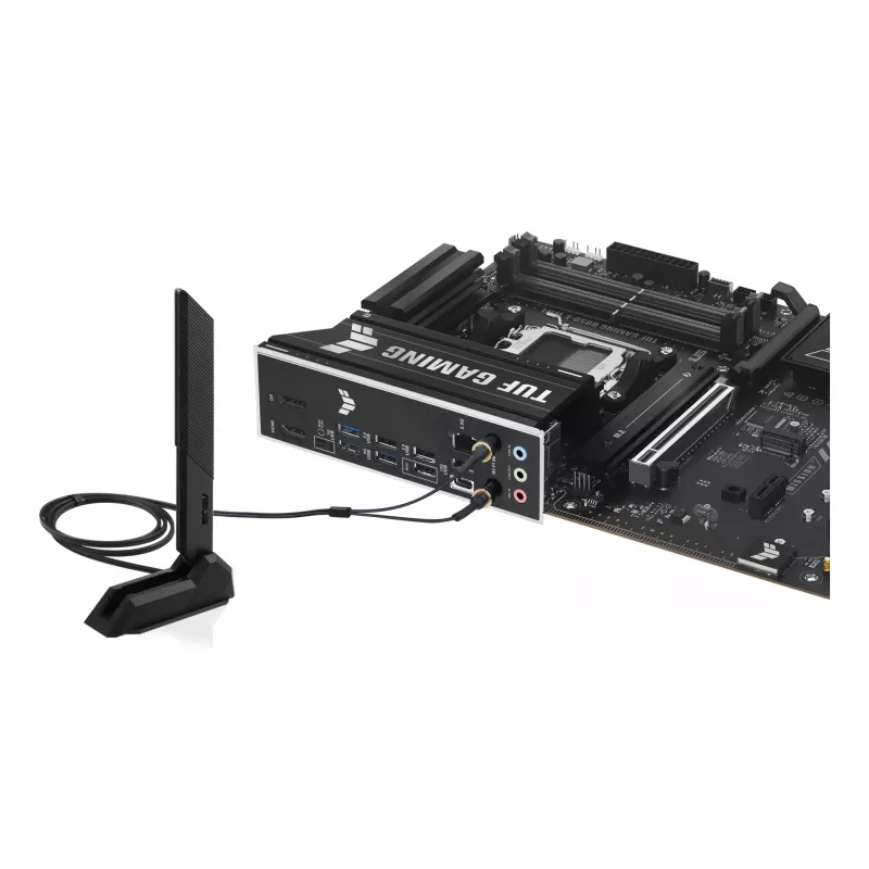 Placa-mãe ASUS TUF GAMING B850-E WIFI, AMD B850, socket AM5, ATX, DDR5, 4x DIMM, 3x M.2, Wi‑Fi 6E, LAN 2,5Gb