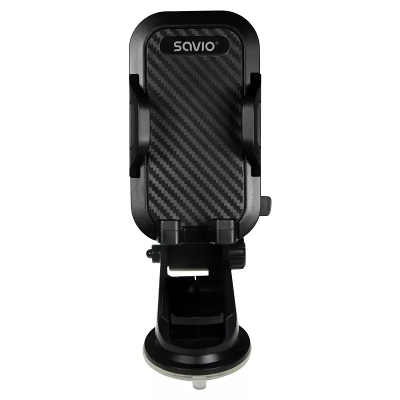 Savio CH-04 suporte de telemóvel para automóvel, fixação no para-brisas/tablier, preto