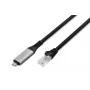 DIGITUS USB-C 3.2 Gen1 - Cabo Ethernet RJ45 - CAT6a S/FTP preto - 5m