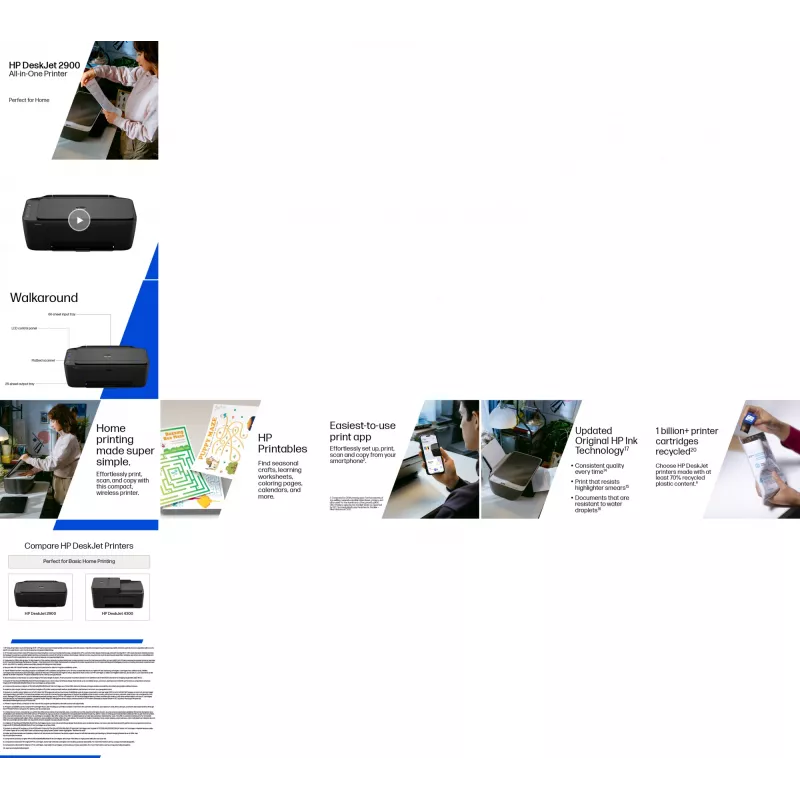 HP DeskJet 2910 Impressora sem fios 3-em-1 a cores Jato de tinta térmico 4800x1200 DPI
