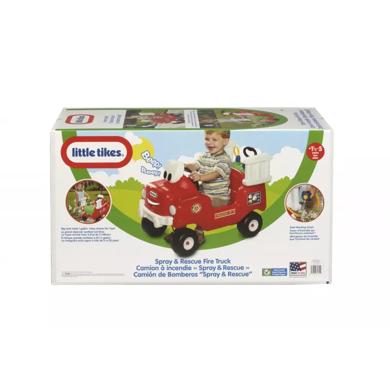 Little Tikes Spray & Rescue Carro de bombeiros, 1,5 ano(s), 4 rodas, plástico, preto, vermelho, branco