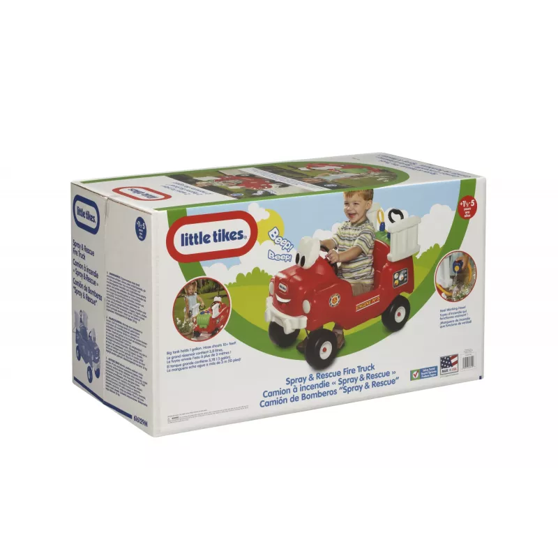 Little Tikes Spray & Rescue Carro de bombeiros, 1,5 ano(s), 4 rodas, plástico, preto, vermelho, branco
