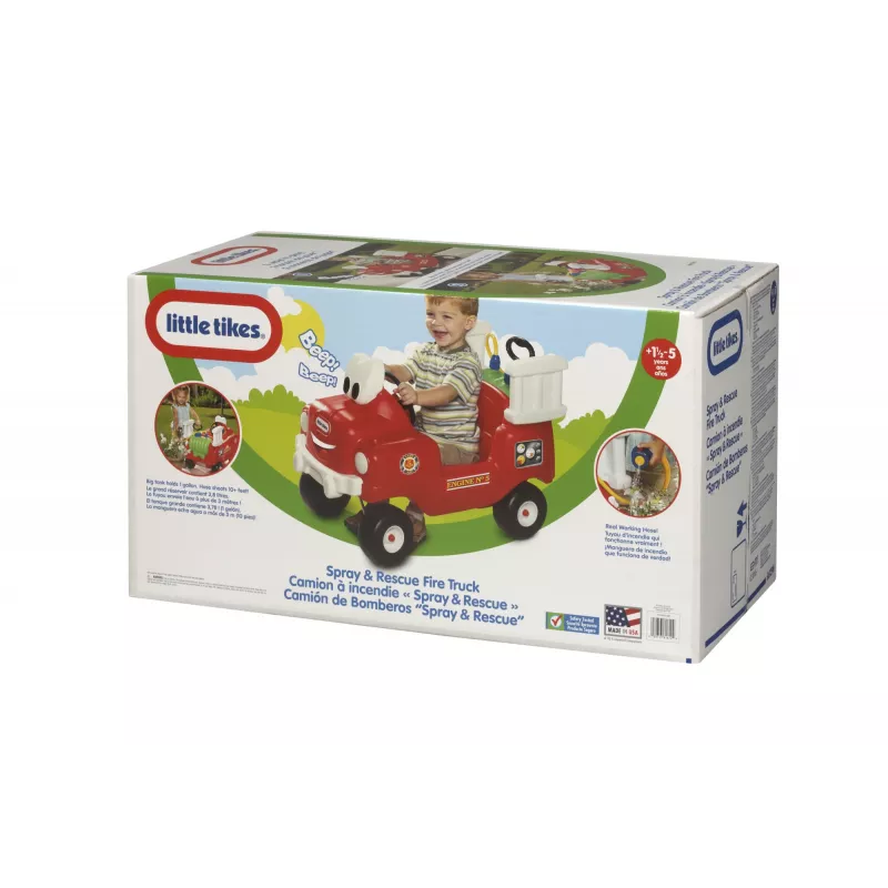 Little Tikes Spray & Rescue Carro de bombeiros, 1,5 ano(s), 4 rodas, plástico, preto, vermelho, branco