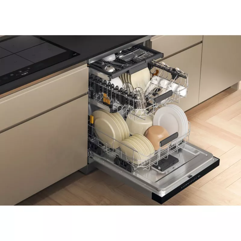 Máquina de lavar louça Whirlpool W7F HP33 X de instalação livre 15 conjuntos de louça 43 dB