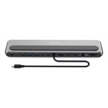 Docking station Digitus USB-C 8K, 12 portas, USB 3.2 Gen 2, 100 W