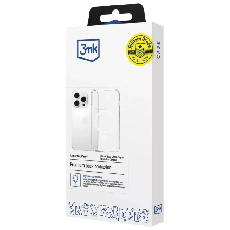 Capa de proteção 3MK Armor MagCase para Apple iPhone 14 Pro Max compatível com MagSafe design robusto