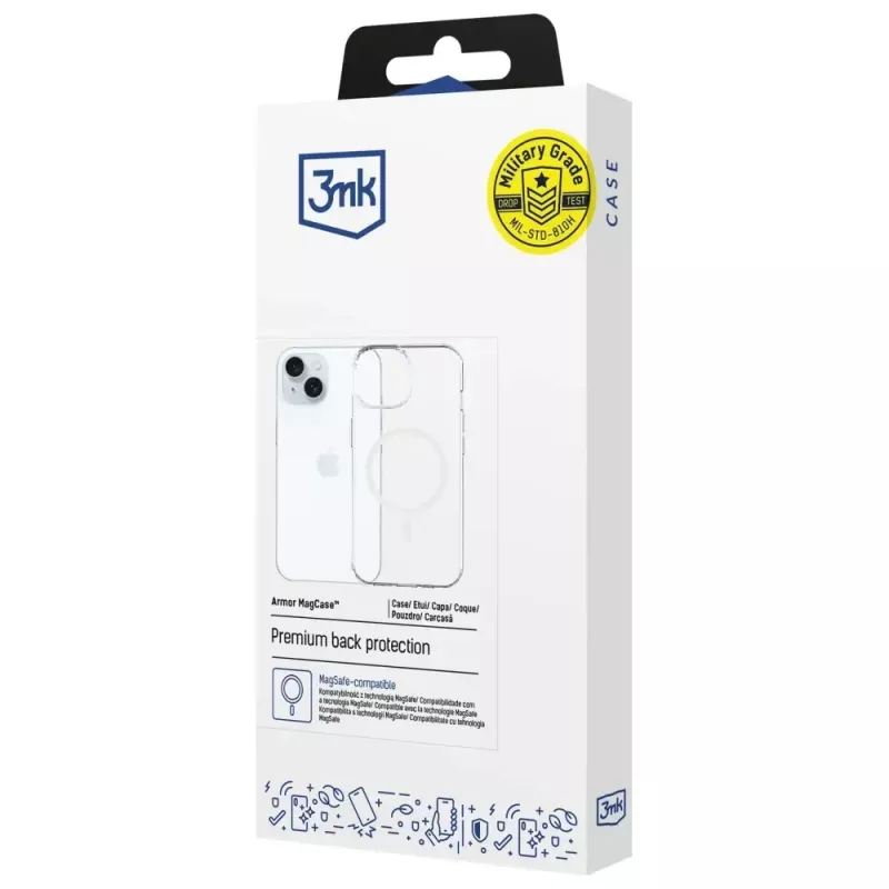 Capa de proteção 3MK Armor MagCase para Apple iPhone 15 – design robusto, compatibilidade magnética
