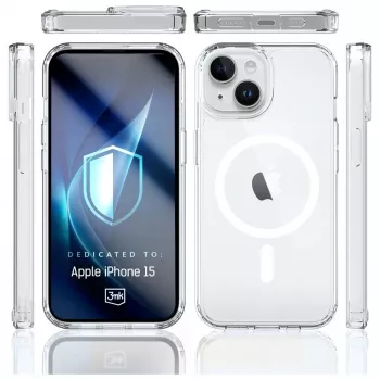 Capa de proteção 3MK Armor MagCase para Apple iPhone 15 – design robusto, compatibilidade magnética