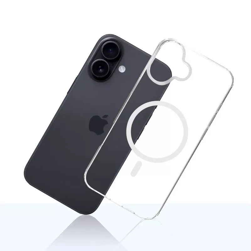Capa para telemóvel 3MK Armor MagCase para iPhone 16, 6,1 polegadas (15,5 cm), transparente, PC+TPU