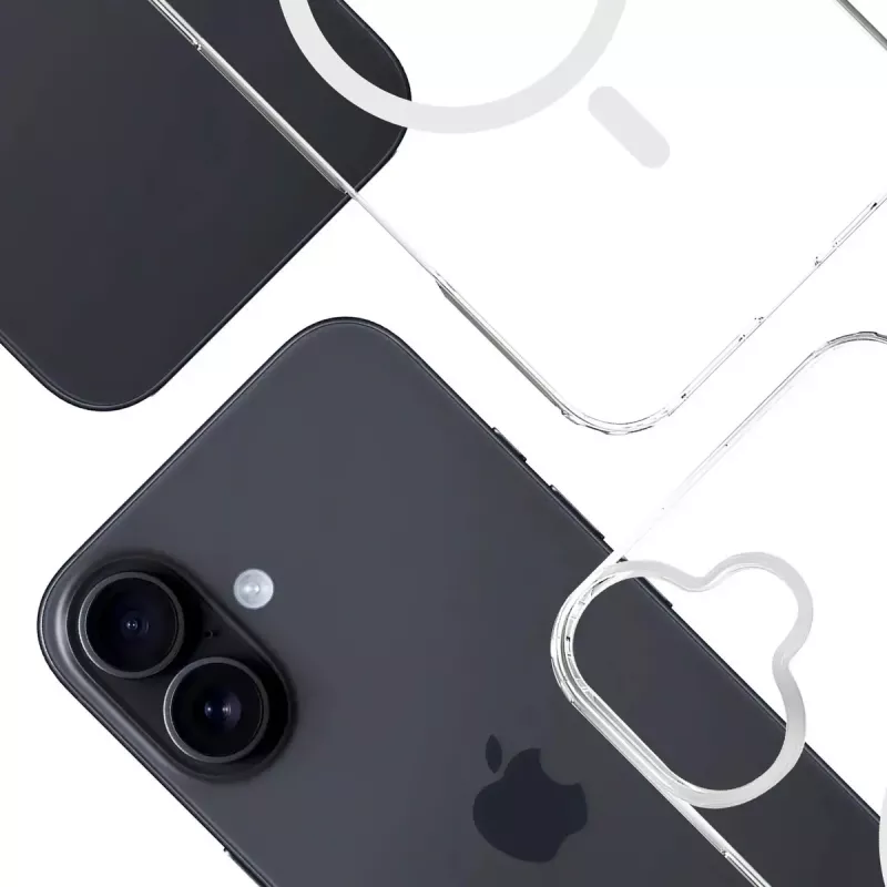 Capa para telemóvel 3MK Armor MagCase para iPhone 16, 6,1 polegadas (15,5 cm), transparente, PC+TPU