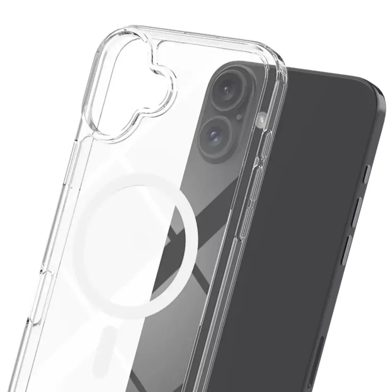 Capa para telemóvel 3MK Armor MagCase para iPhone 16, 6,1 polegadas (15,5 cm), transparente, PC+TPU