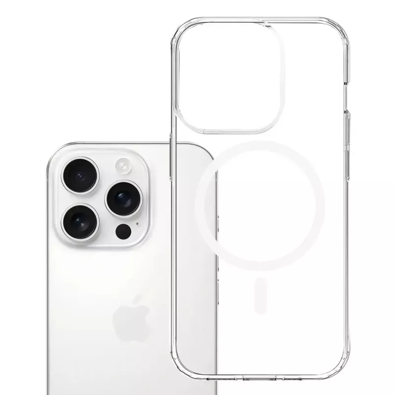 3MK Armor MagCase capa para iPhone 16 Pro, MagSafe, transparente, TPU